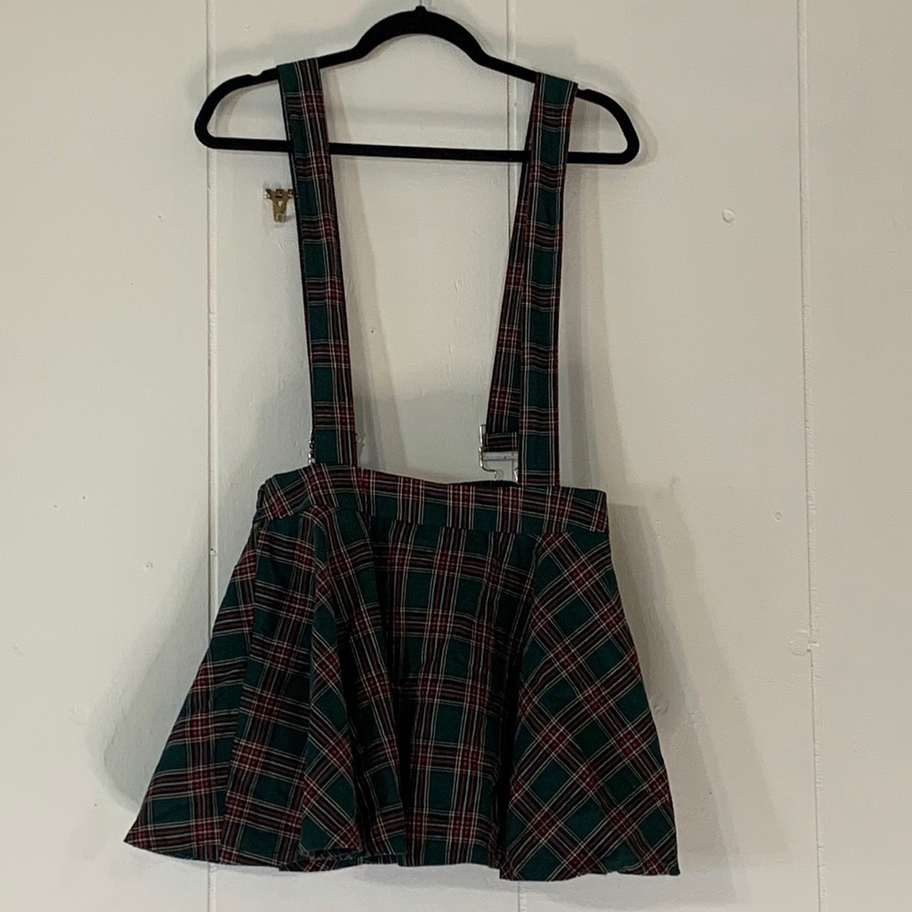 NWOT Dolls Kill Pleated overall skirt!